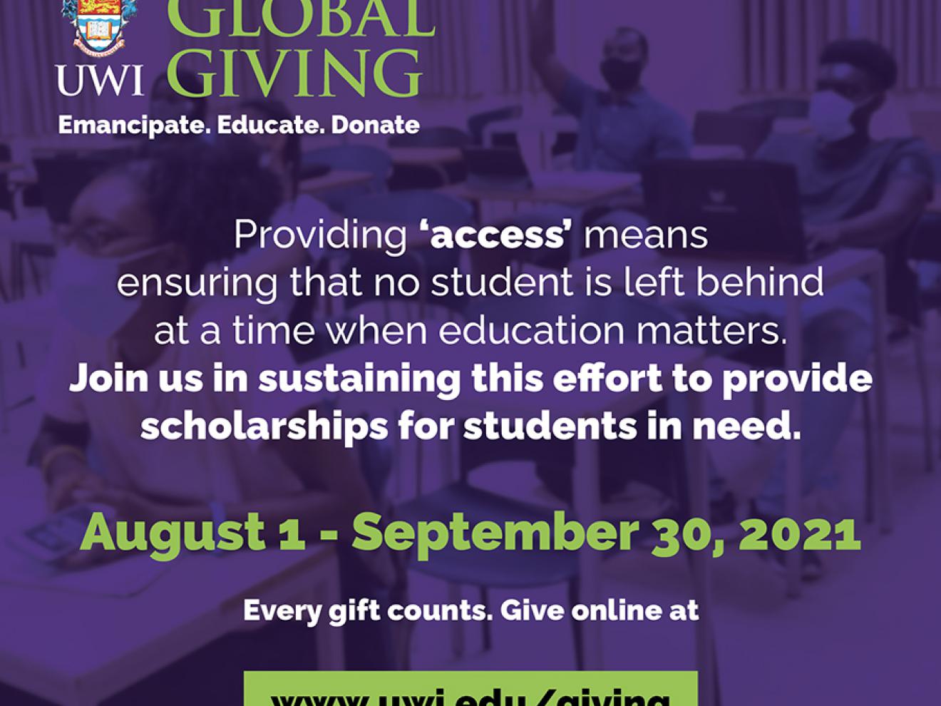 to UWI Giving Week UWI Global Giving